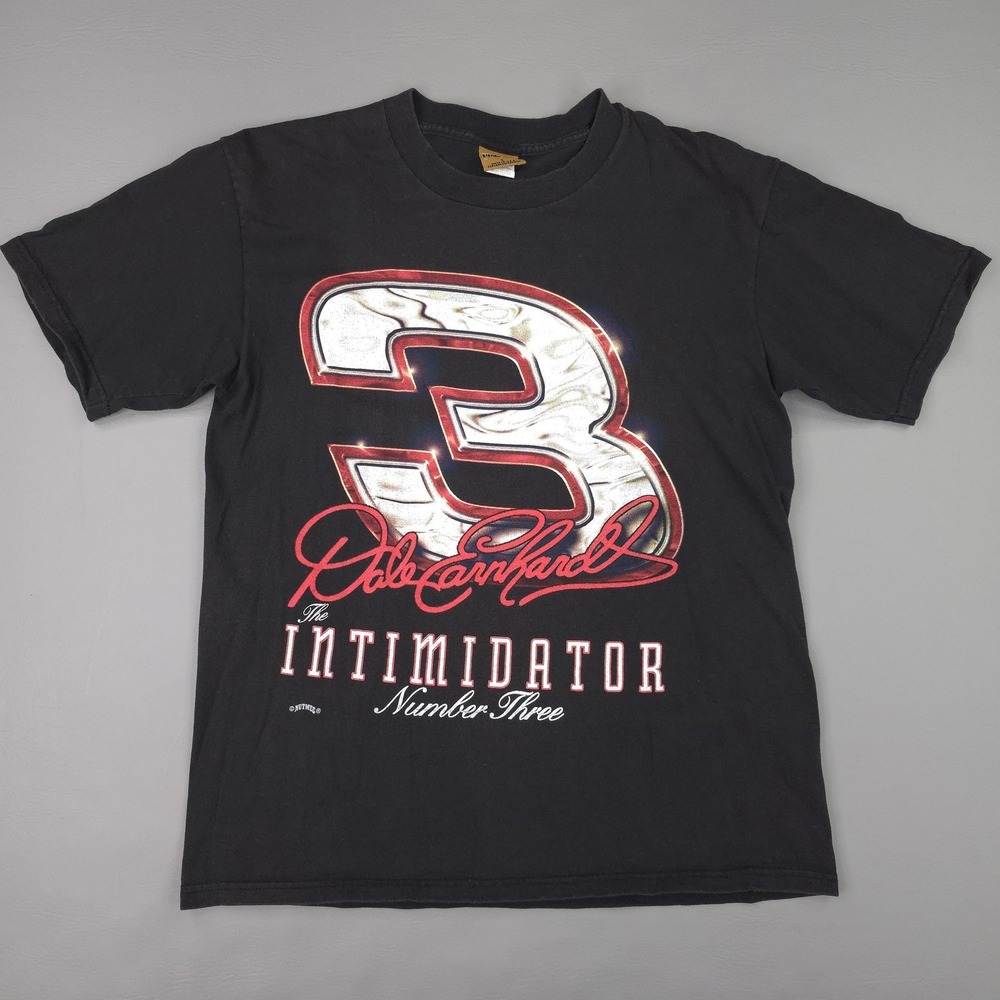 Vintage Dale Earnhardt Shirt Mens Large Black NASCAR Racing Nutmeg 3 Intimidator
